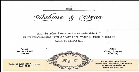 Rahime ile Ozan AKO Evleniyorlar