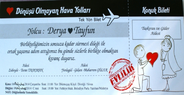 Derya le Tayfun GLER Evleniyorlar... Malatya Fethiye